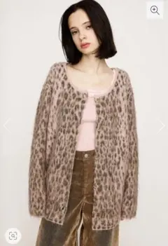 SLY JQ LEOPARD カーディガン ピンク
