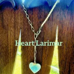 ♡♡チェーン×人工パールアシンメトリー ハートラリマーネックレス♡♡