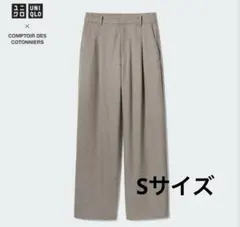 UNIQLO ブラッシュドジャージータックワイドパンツ　ページ　S サイズ