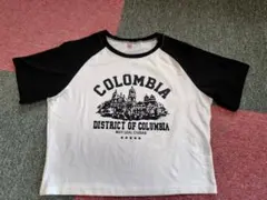 COLOMBIA ラグランTシャツ ホワイト×ブラック Lサイズのサムネイル