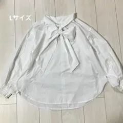 【coca】ビッグリボン　ボウタイブラウス　L