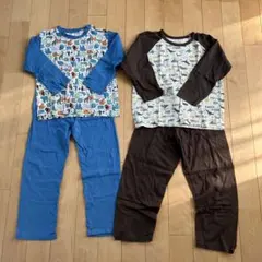 キッズ長袖パジャマ　綿100% 130 2点