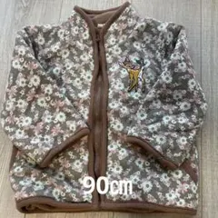 バンビ刺繍 花柄 コート90㎝