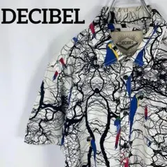 N-1912 DECIBEL アロハシャツ 総柄 トロピカル柄 インコ 半袖XL