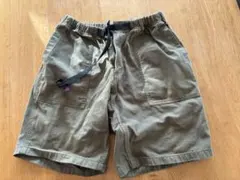 グラミチ　カーキ ショートパンツ ウエスト調整可能サイズＬ