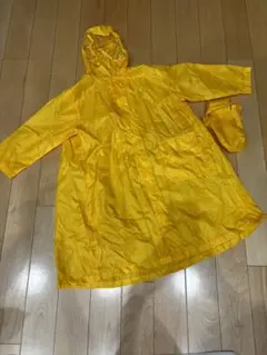 黄色 レインコート サイズ120 収納袋付き　ランドセル対応