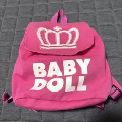BABYDOLL キッズ リュック ピンク クラウンロゴのサムネイル