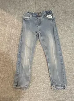 デニムブルー スリムフィットパンツ 100cm