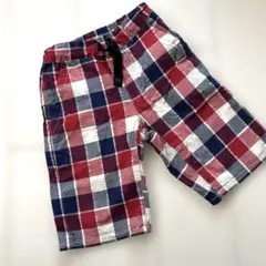 klädskaap＊チェック柄ハーフパンツ＊130センチ