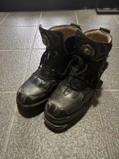 希少 old NEW ROCK メタルパーツ 厚底 ブーツ サイバー グランジ