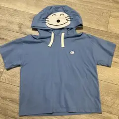 青いフード付きTシャツ 100cm~