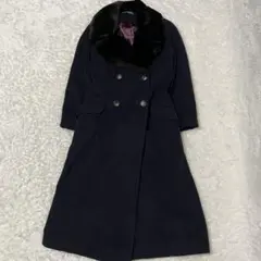 未使用品★ROPE★近年 アンゴラ 女優襟 ベルト付き ロングコート 黒 36 極美品】ROPE アンゴラ ロングコート ブラウン バッグベルト Mサイズ