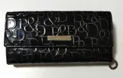 PINKY&DIANNE　[ ピンキー＆ダイアン ]　ブラック　長財布　エナメル