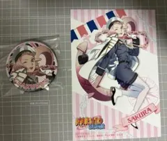 NARUTO ナルト　マリンルック　缶バッジ　ポストカード　サクラ