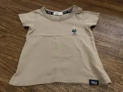 POLO ベージュ クマ刺繍 Tシャツ