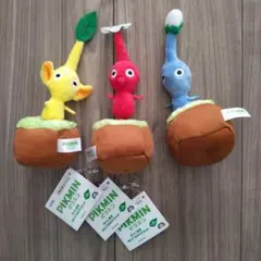 ピクミン　引っこ抜き　ぬいぐるみマスコット　赤　青　黄　TAITO