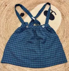 ♡familiar ファミリア 緑×紺　チェック柄ジャンパースカート100♡