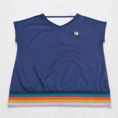 FILA フィラ テニスウェア 半袖トップス L ネイビー ゲームシャツ