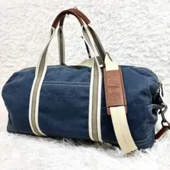 希少✨COACH デニム ボストンバッグ 2WAY ネイビーのサムネイル