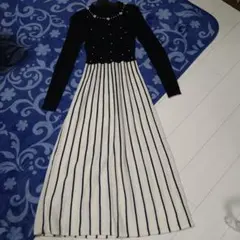 SHEINニットワンピース　華やか　モデルさんの着画あり❣