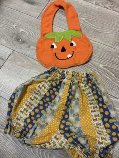 ハロウィン　かぼちゃパンツ　カボチャ　ジャックオーランタン　スタイ　セット