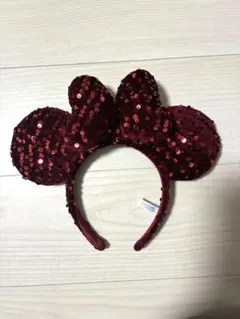 東京ディズニーリゾート スパンコール カチューシャ ボルドー