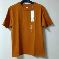 ユニクロ　オレンジ クルーネック Tシャツ Sサイズ