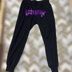 god savage スウェットパンツ　ブラック&ピンク 下のみ 早い者勝ち‼️ god savage スウェットパンツ 黒ピンク - メルカリ