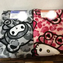 キティ&クロミ　フェイスタオル各1枚セット