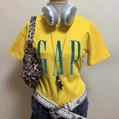 GAP Tシャツ 平成ギャル archive ノームコア イエロー×グリーン