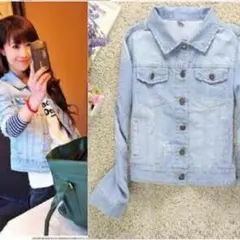 送料無料新品★可愛いGジャン!デニムショートジャケット◆全2色★92