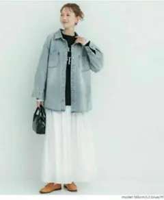 ★新品タグ付き★デニムジャケット オーバーサイズ ライトブルーＬサイズ