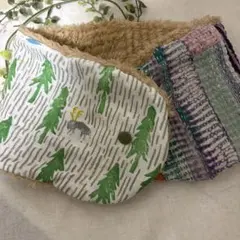 ✳︎ハンドメイド✳︎ネックウォーマーミナペルホネンカンタキルトパッチワークファＡ