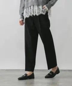 GLOBALWORK　あったかウツクシルエットイージーストレートパンツ