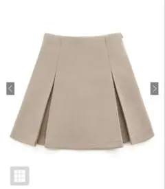 GRL インパン裏地付ボックスプリーツフレアミニスカート[mei41] xs