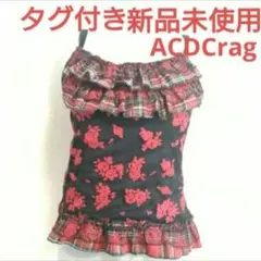 ACDCrag ノースリーブ フリル チェック柄 花柄のサムネイル