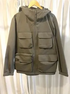 GU マウンテンパーカー Lサイズ カーキ 多ポケット フーディ