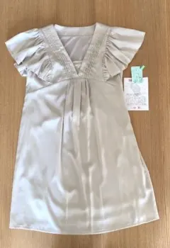 ワンピース　ドレス　光沢ツルツル　パーティ　お食事　結婚式　二次会　m