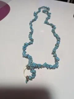 ターコイズブルー チップネックレス 約60㌢