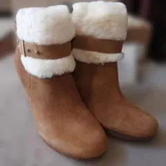 未使用＊UGG アグ ムートン ボアブーツ US7 24cm Chestnut