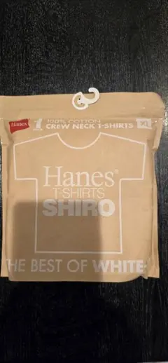 Hanes T-SHIRTS SHIRO XLサイズ 新品