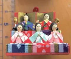 春の豆雛三段飾り ガラス細工 ミニチュア - メルカリ