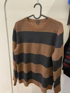 Paul Smith ブラウン・ブラック ストライプ セーター M
