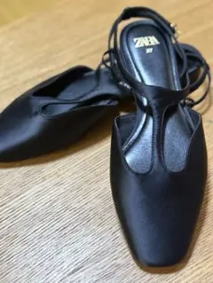 ZARA ブラック ミュール