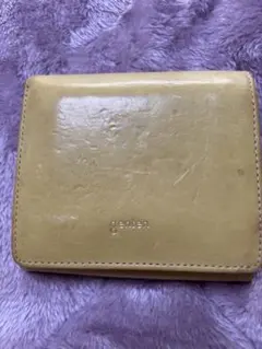 genten イエロー 二つ折り財布