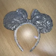 ディズニー カチューシャ ミニー スパンコール シルバー