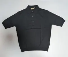 タグ付き新品未使用 JOHN SMEDL EYメンズ ダークネイビーポロシャツ