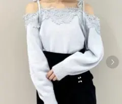 レーストリミングオフショルニットプルオーバー SNIDEL