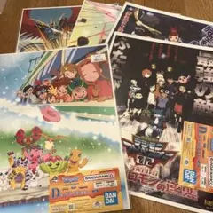 一番くじ　デジモンシリーズ　光と闇の衝突　D賞　クリアポスター　5種セット