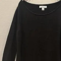 美品✨️【M】ニット セーター 長袖 ブラック 黒 無地 レディース メンズ古着